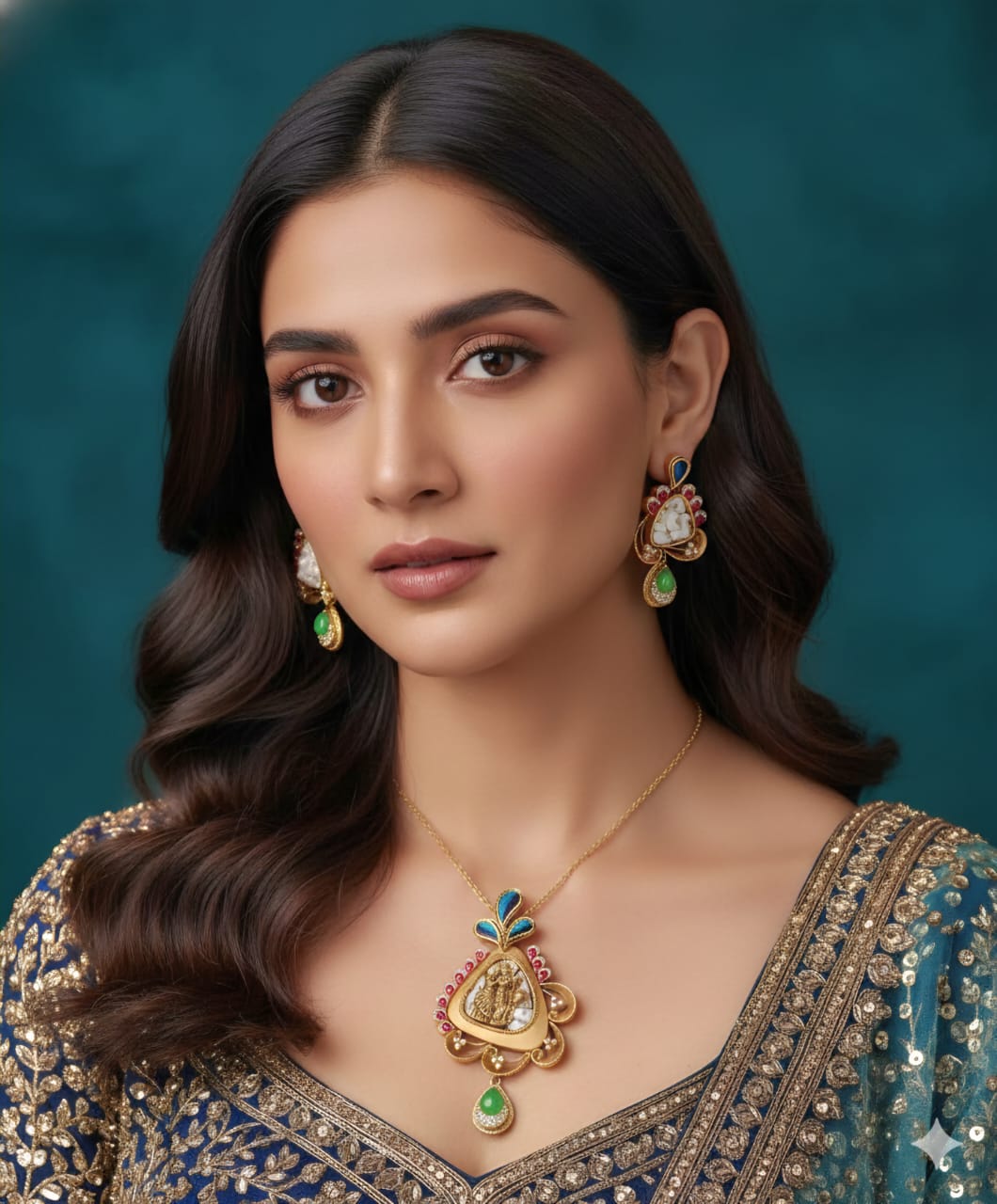 Divine Enamel Ear Rings Set